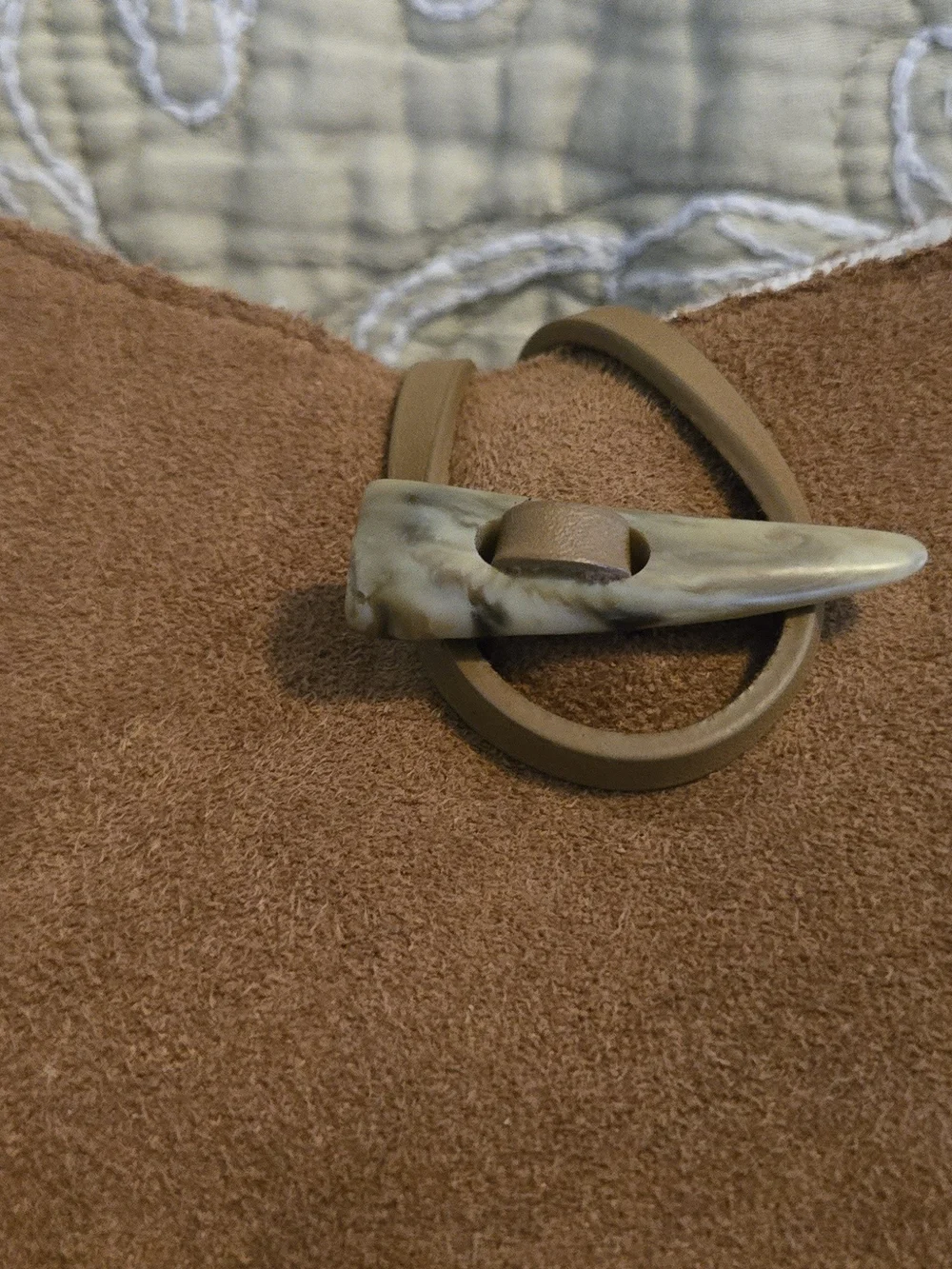 Gap Suede Shearling-Trim Shoulder Bag in Brown - Picture 8 of 10